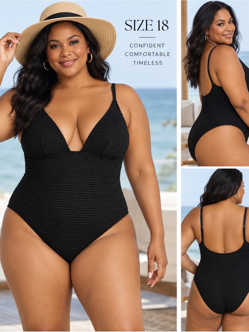 J. Crew Plunge Crochet One-piece Swimsuit Plus Sz 18
